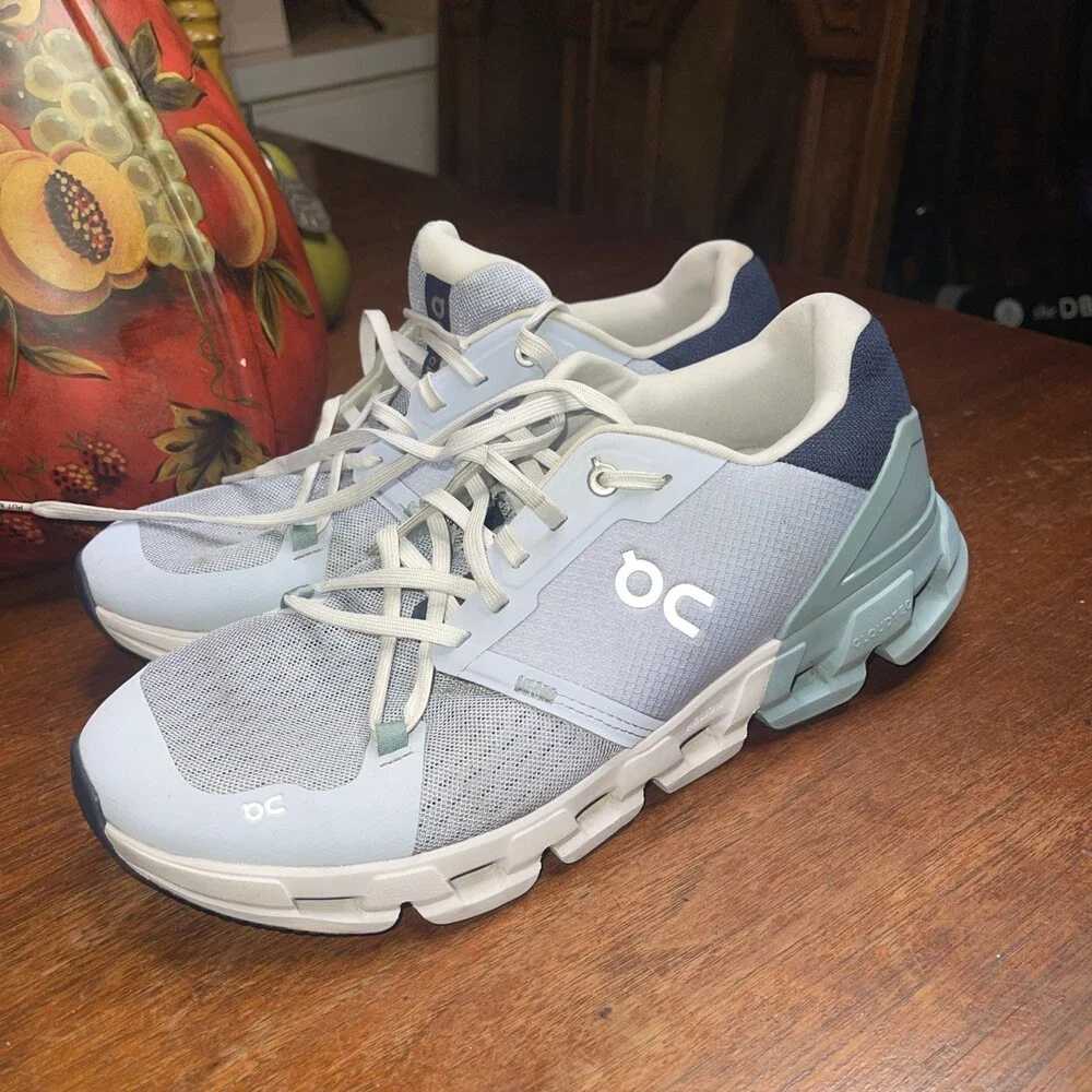 On Cloudflyer 4.0 Nimbus Cobble Blue Grey Running Shoes 71.98668 • Women Sz 11M